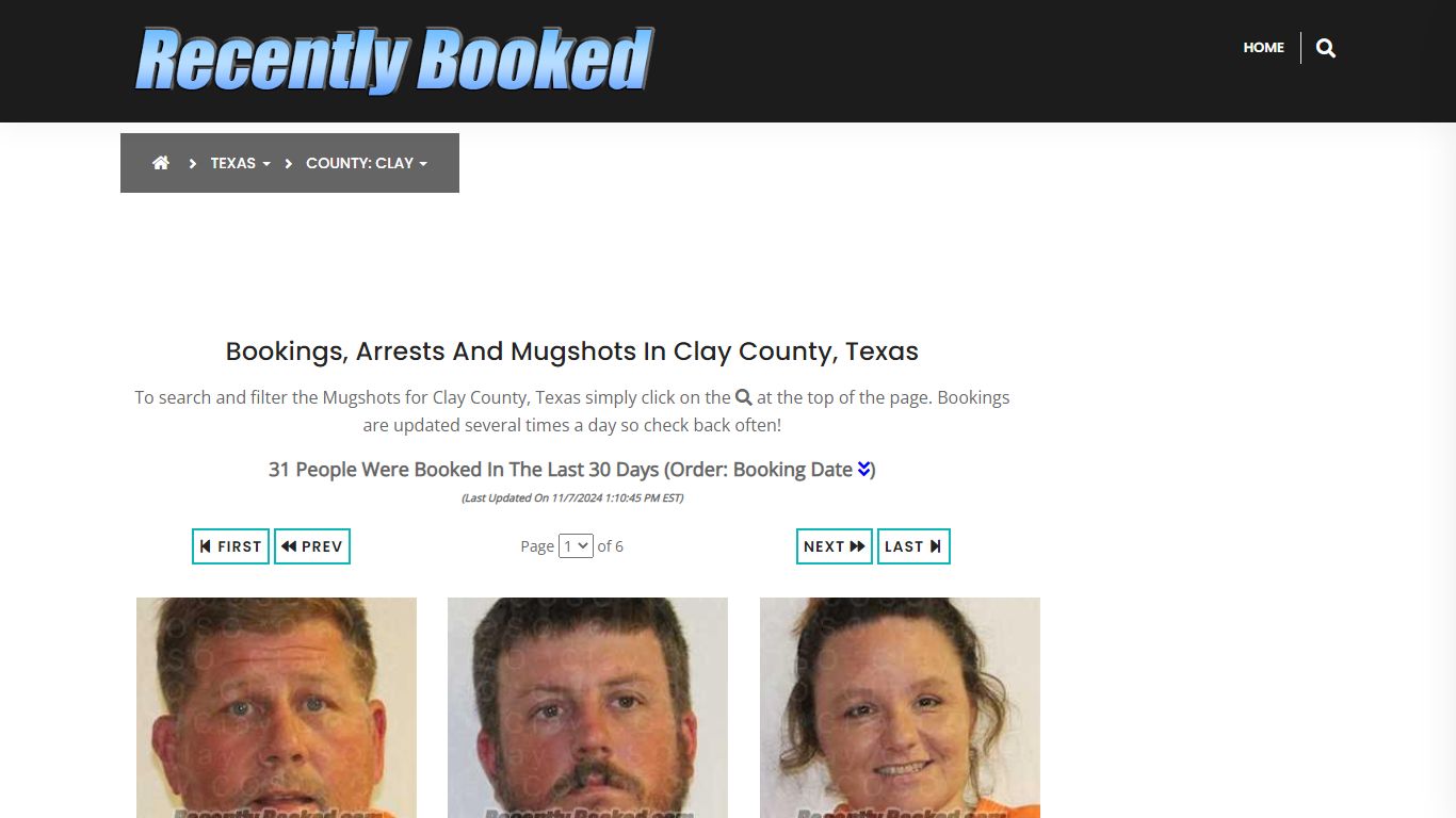 Bookings, Arrests and Mugshots in Clay County, Texas - Recently Booked