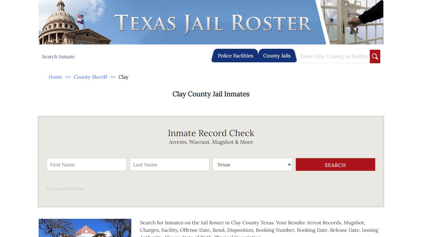 Clay County Jail Inmates - Jail Roster Search